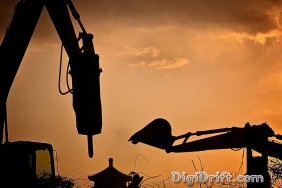 An image taken in Beijing China Showing The Demolition of Old China